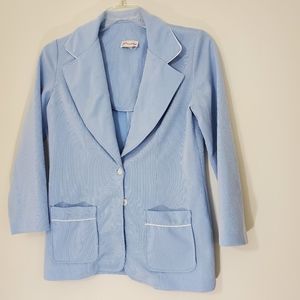 Bradley Blue/White Striped Jacket, Size 15/16